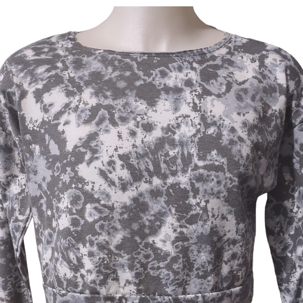 Jenni Intimates Sweatshirt S Women Tie Dye Cropped Grunge Cozy Sleepwear Bold - Picture 11 of 12